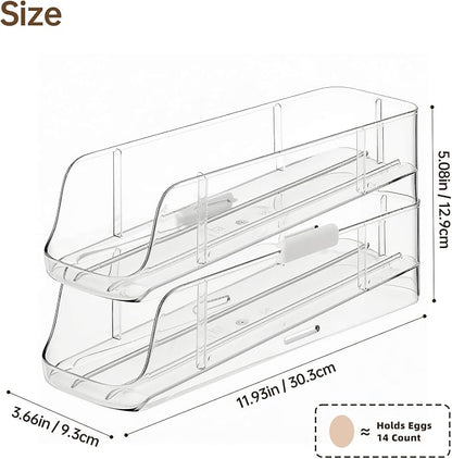 PAVSTINE 2-Tier Auto Rolling Egg Holder - Image 2