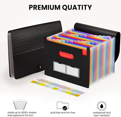 Sooez 24 Pockets Expanding File Folder - Image 7