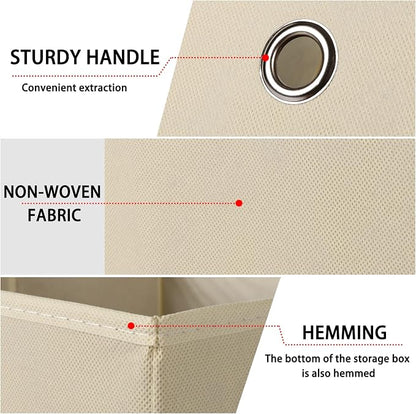 Foldable Storage Cubes Bins, 11 Inch Cloth Storage Cube Fabric Storage Box - Image 7