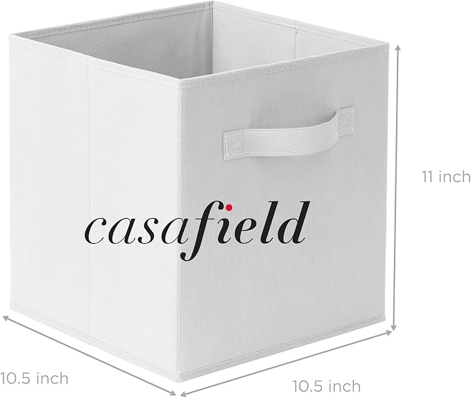 Casafield Set of 6 Collapsible Fabric Cube Storage Bins, Cubby Organizers & More - Image 7