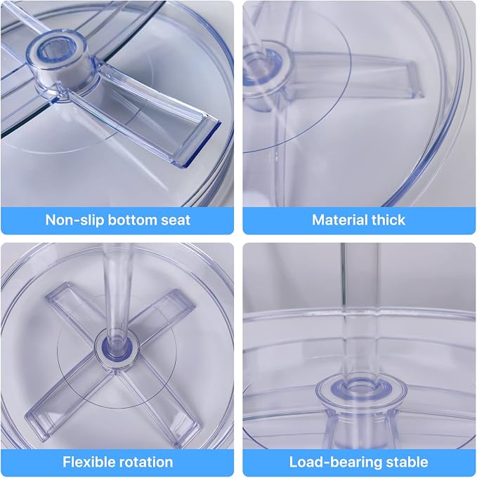 2 Tier Lazy Susan Organizer, 9.7 Inch Lazy Susan Turntable - Image 5