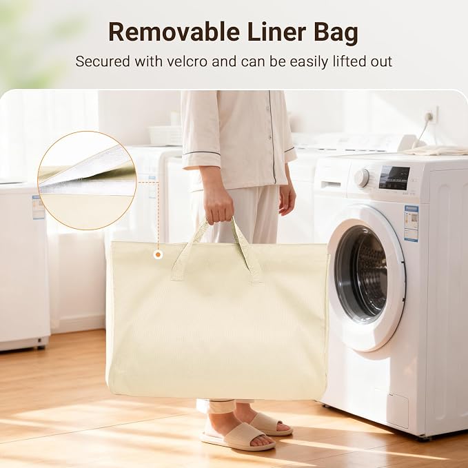 ELYKEN 120L Vertical Rolling Laundry Hamper - Image 6