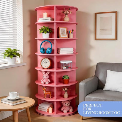 7-Tier Rotating Shoe Rack Tower, 360° Spinning Shoe Storage Organizer, Lazy - Image 6