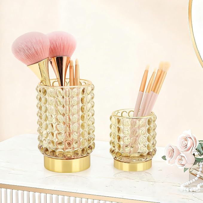 DASITON Makeup Brush Holder Organizer, Crystal Cosmetic Make Up Brush Holder - Image 2