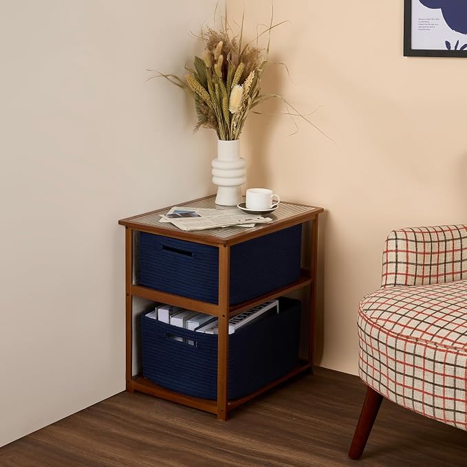 Large Storage Baskets for Organizing, Closet Shelf Baskets for Clothes Blanket - Image 8