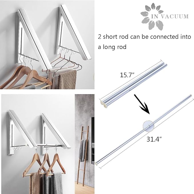 IN VACUUM Clothes Drying Rack Folding Indoor, Folding Drying Racks - Image 3
