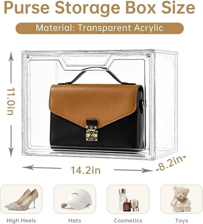 Purse Organizer for Closet, Purse Storage Box - Image 2
