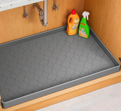 Jin&Bao Waterproof Under Sink Mat 46" x 22", Thick Silicone Mat Cabinet by Jin%26Bao
