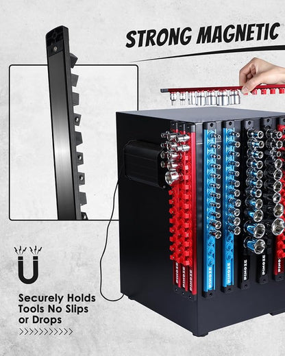 1/2" Magnetic Socket Holder Organizer - Image 3