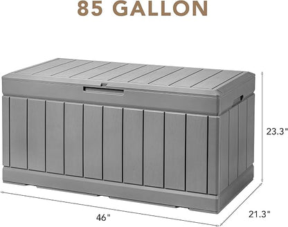 Devoko 85 Gallon Deck Box Lockable Resin Outdoor Storage Box waterproof Outdoor - Image 7