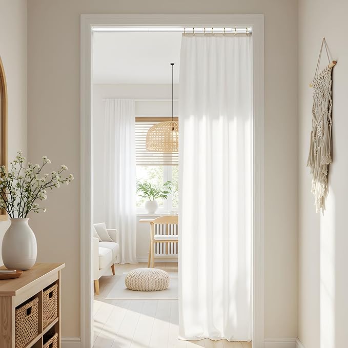 Spring Tension Curtain Rod 28-48'' 4 Pcs Adjustable Rods No Drilling | 5/8'' - Image 2