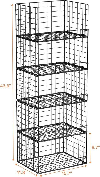 Yociyoga 5-Tier Stackable Closet Organizers and Storage Shelves, Closet Shelf - Image 3