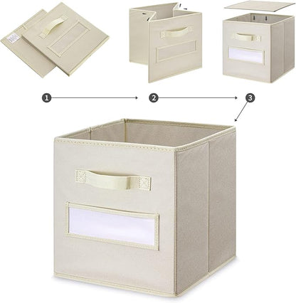 11 Inch Storage Cube, Storage bin Foldable Fabric Cube Storage Bins - Image 4