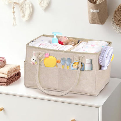 Volnamal Diaper Caddy with Wipe Dispenser One-Handed Access, Portable Car - Image 7