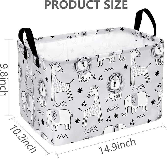 MAIZMZ Kids Storage Basket Baby Foldable Toys Organizer Bins Decorative Gifts - Image 2