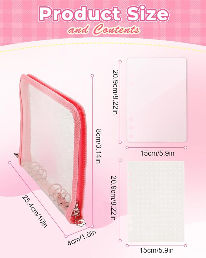 UCEC Pink Enamel Pin Display Book & 50 PCS Pin Backs A5 Album Pin Collection - Image 2