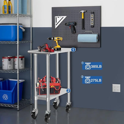 HARDURA Stainless Steel Commercial Table Prep & Work Table - Image 4