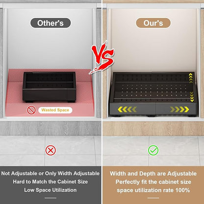Pull out Cabinet Organizer, Width and Depth Expandable - Image 3
