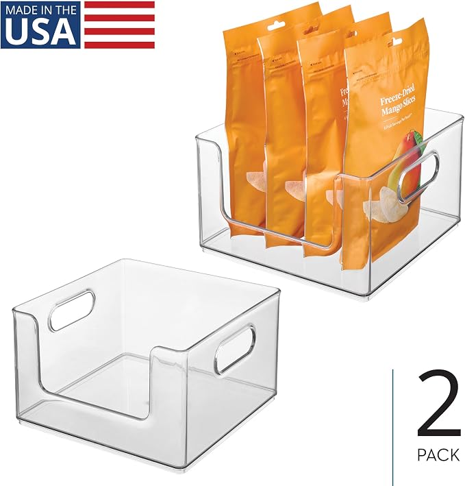 iDesign Stackable Clear Open Front Storage Bin, Easy Access Organizer - Image 2