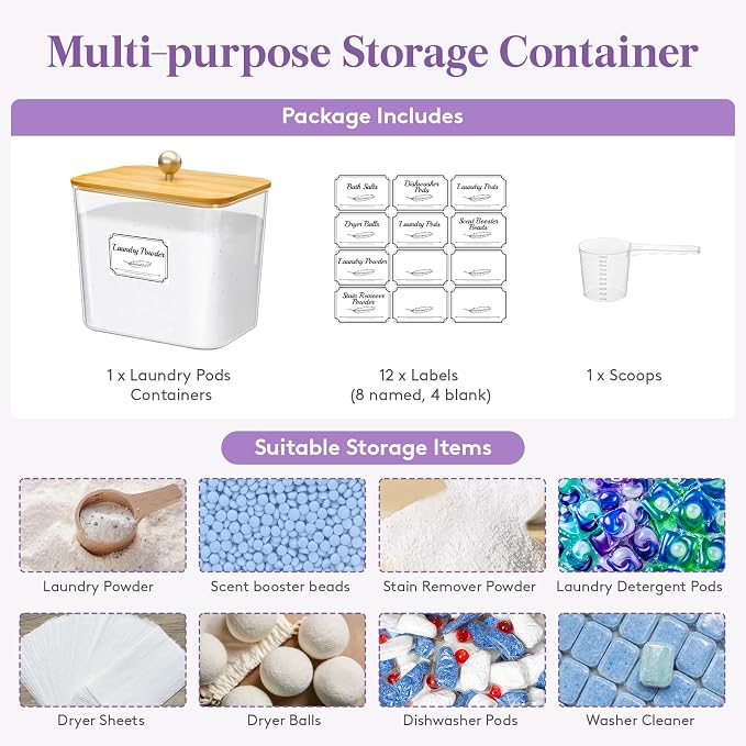 Lifewit Laundry Pods Container - Image 3