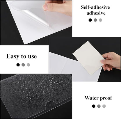 48 Pack Adhesive Index Card Holders, Top Loading, Strong Adhesive, Fits Bins - Image 3