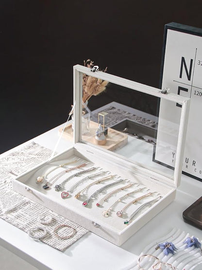 Coward 20 Hooks Necklace Organizer Jewelry Box, Dustproof Necklace Display - Image 3