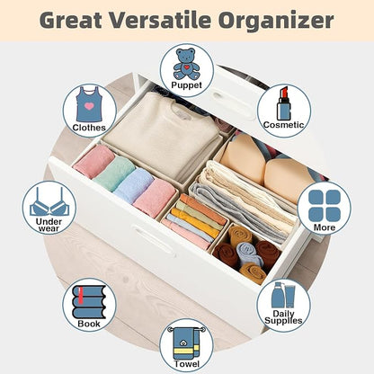 Criusia Drawer Organizer Clothes, 8 Pack Underwear Drawer Organizer, Foldable - Image 7
