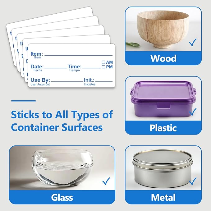 2"x1" Instantly Dissolvable Food Labels Roll 200 Pcs, Fast Dissolve in 30 Sec - Image 5