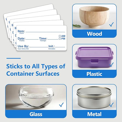 2"x1" Instantly Dissolvable Food Labels Roll 200 Pcs, Fast Dissolve in 30 Sec - Image 5
