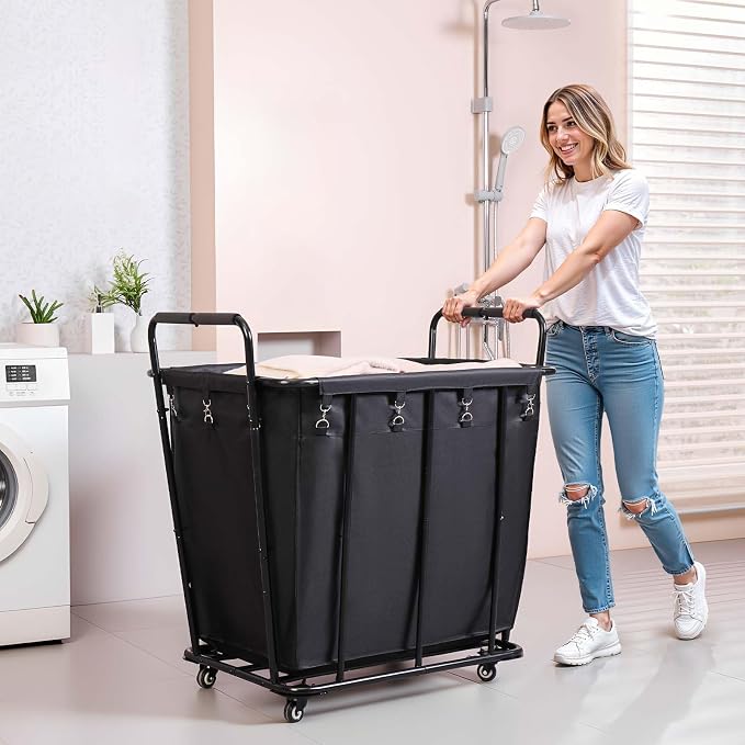 VEVOR Laundry Cart, Rolling Grocery Utility Cart - Image 8
