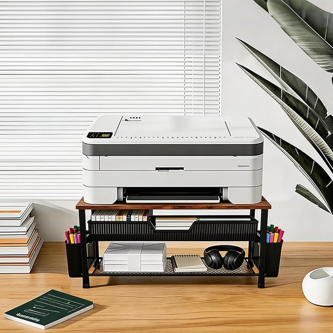 Printer Stand for Desk, Desk Organizer - Image 4