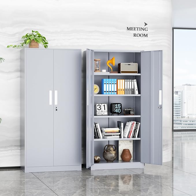 INTERGREAT Metal Storage Cabinet, Tall Metal Cabinet - Image 8