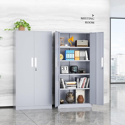 INTERGREAT Metal Storage Cabinet, Tall Metal Cabinet - Image 8