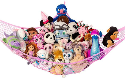 Stuffed Animal Hammock, Large | Corner Stuffed Animal Storage & Plushie Net | by LillysLove