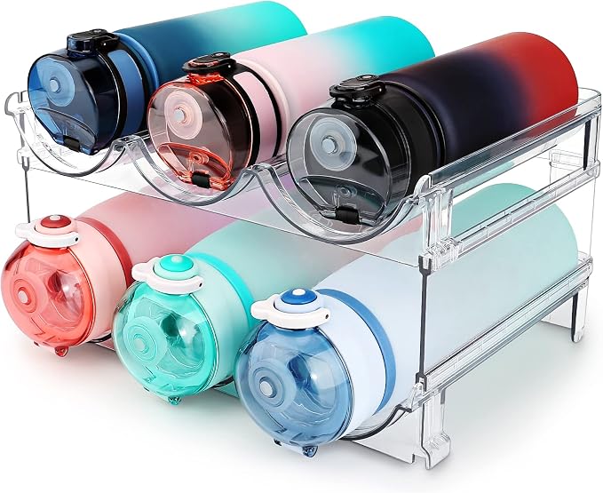 spospo Water Bottle Organizer for Cabinet, Water Bottle Storage Organizer by SPOSPO