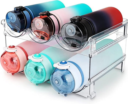 spospo Water Bottle Organizer for Cabinet, Water Bottle Storage Organizer by SPOSPO