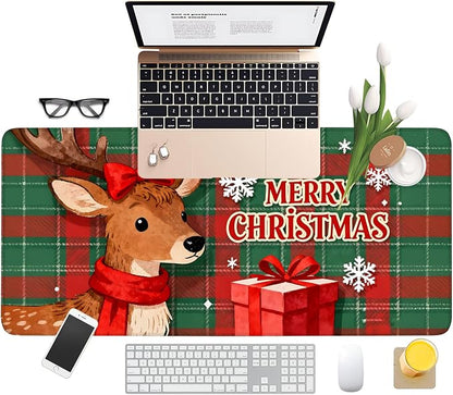 Merry Christmas-Elk Gaming Mouse Pad 35.4"x15.7"Desk Mat Anti-Slip Rubber Base - Image 8