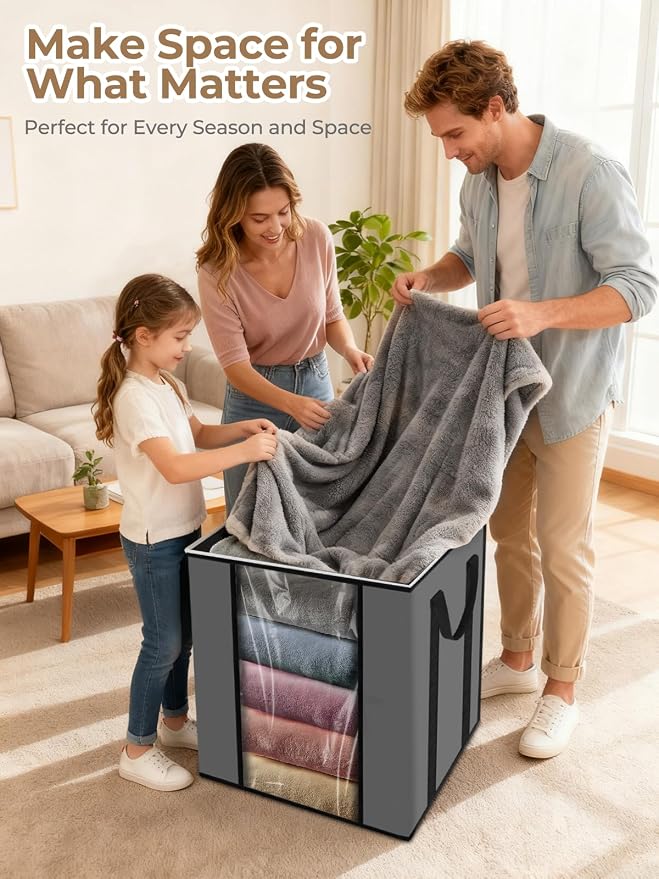 120L Extra Large Blanket & Clothes Storage Bags - Image 7