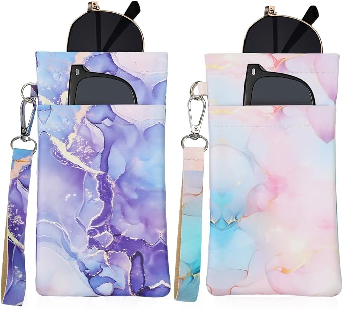 Double Eyeglass Case Soft Dual Glasses Case by FLYINGMAGE