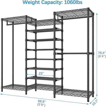 VIPEK S3 Heavy Duty Garment Rack Freestanding Clothes Rack Closet Storage - Image 5