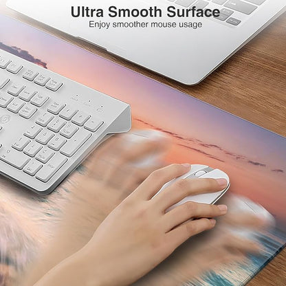 Wireless Charging Mouse Pad, 31.5"x15.8" Large Gaming Desk Mat - Image 5