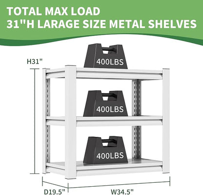 Garage Adjustable Storage Shelves, 3 Tier, Heavy Duty - Image 3