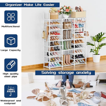 Mavivegue 10 Tiers Shoe Rack, Large Storage Space, 55-60 Pairs, Polypropylene - Image 5