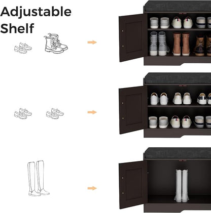 Homleke 2-Tier Storage Bench, Shoe Bench - Image 7