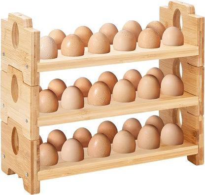 3-Tier Wooden Egg Holder by MFBJXC