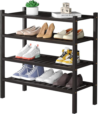 ROMGUAR CRAFT 4 Tier Bamboo Shoe Rack by ROMGUAR+CRAFT