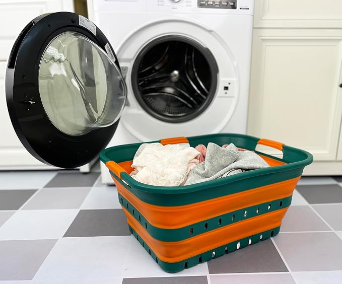SAMMART 42L Collapsible Plastic Laundry Basket - Image 2