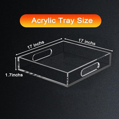 17 * 17 Acrylic Organizer Tray Large, Serving Tray - Image 2