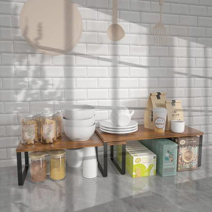 NEX Kitchen Cabinet and Counter Shelf Organizer, Stackable & Expandable - Image 8