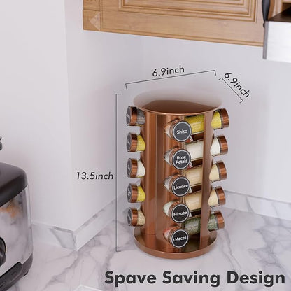 New England Stories Revolving Spice Rack Set - Image 4